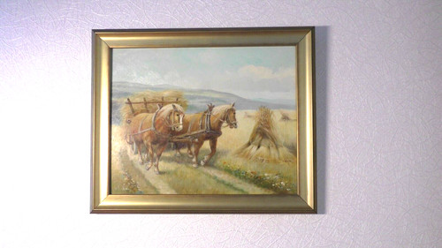 Pferde mit erntewagen - mit,