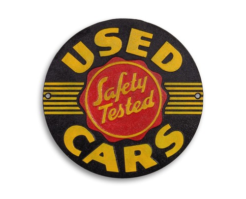 Schild used cars kfz - "used, cars"